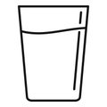 Mouthwash glass icon outline vector. Dental wash Royalty Free Stock Photo