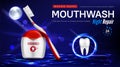 Mouthwash night repair advertising poster