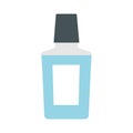 Mouthwash plastic bottle. Mint liquid for rinsing mouth. Oral dental hygiene.