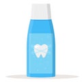 Mouthwash plastic bottle. Oral dental care mouthwash liquid