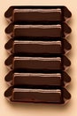 chocolate bars in a pack on a table Royalty Free Stock Photo
