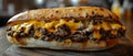 Mouthwatering Cheesesteak Perfection on Toasted Hoagie. Concept Food Photography, Cheesesteak