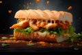 Mouthwatering Chicken and Cheese Sandwich.