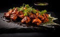 Mouthwatering Chicken Tikka Plating in Indian Restaurant