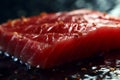 Delicious Macro Shot of Bluefin Tuna Steak, Generative AI