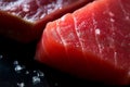 Delicious Macro Shot of Bluefin Tuna Steak, Generative AI