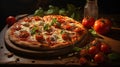 Mouthwatering and delectable pizza