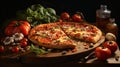 Mouthwatering and delectable pizza