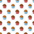 Mouthwatering Fresh Muffin Medley Vector Pattern