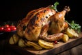 Mouthwatering Roast chicken grilled. Generate Ai