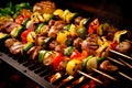 Mouthwatering summer feast, sizzling BBQ meats, veggies, and grilled delights