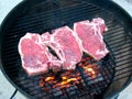 Mouthwatering T-Bone Steaks on Royalty Free Stock Photo