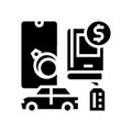 movable assets glyph icon vector illustration