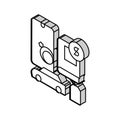 movable assets isometric icon vector illustration