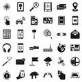 Movable icons set, simple style Royalty Free Stock Photo