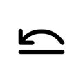 Move backward black glyph ui icon