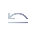 Move backward flat gradient color ui icon