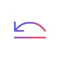 Move backward pixel perfect gradient linear ui icon