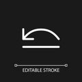 Move backward pixel perfect white linear ui icon for dark theme