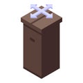 Move box service icon isometric vector. House pack