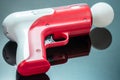 Move Controller Gun Attachment on black mirror background Royalty Free Stock Photo