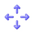 Move 3d icon mouse vector. Pointer cursor. Computer mouse click cursor. Vector design element Royalty Free Stock Photo