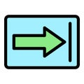 Move duration icon vector flat