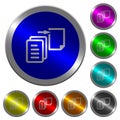 Move file luminous coin-like round color buttons