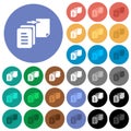Move file solid round flat multi colored icons