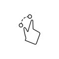 Move, finger, touch, hands icon. Element of corruption icon. Thin line icon on white background