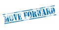 Movie forward blue stamp Royalty Free Stock Photo