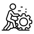 Move gear effort icon, outline style