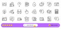 Move gesture, Cursor and Romantic talk line icons for web app. Pictogram icon. Line icons. Vector