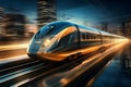 On the move High speed train in motion, conveying a business vibe