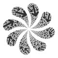 Move Inside Arrow Icon Twirl Flower
