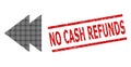 Grunge No Cash Refunds Seal and Halftone Dotted Move Left