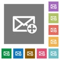 Move mail square flat icons Royalty Free Stock Photo