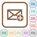 Move mail simple icons Royalty Free Stock Photo