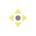 Move, map icon. Simple color vector elements of navigation icons for ui and ux, website or mobile application Royalty Free Stock Photo