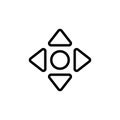 Move, map icon. Simple line, outline vector elements of navigation icons for ui and ux, website or mobile application Royalty Free Stock Photo