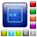 Move object left color square buttons Royalty Free Stock Photo