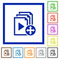 Move playlist item flat framed icons