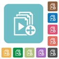 Move playlist item rounded square flat icons
