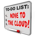 Move to the Cloud Words Message Board Internet Online Based Server