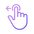 Move to left gradient linear vector icon Royalty Free Stock Photo