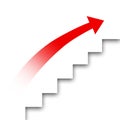 Move up the career ladder. Red Arrow.