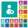 Move up user square flat multi colored icons