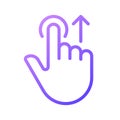Move upwards gradient linear vector icon Royalty Free Stock Photo