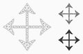 Move Vector Mesh 2D Model and Triangle Mosaic Icon Royalty Free Stock Photo