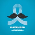 movember mustache and ribbon